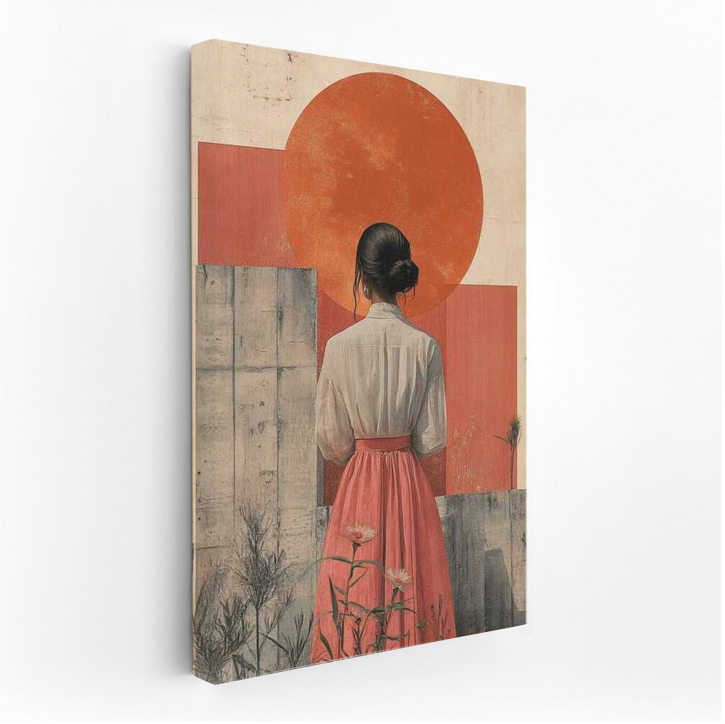Red Circle: Japanese Minimalism and Tranquility