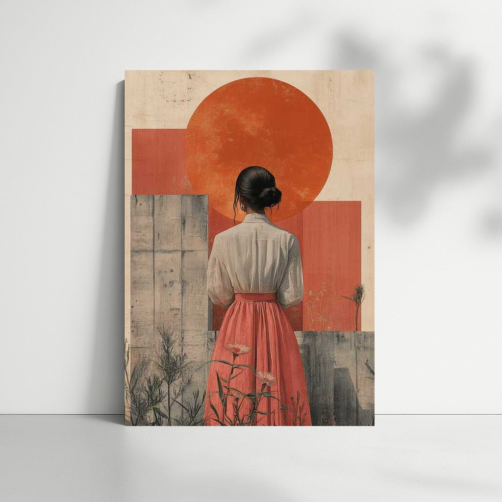 Red Circle: Japanese Minimalism and Tranquility