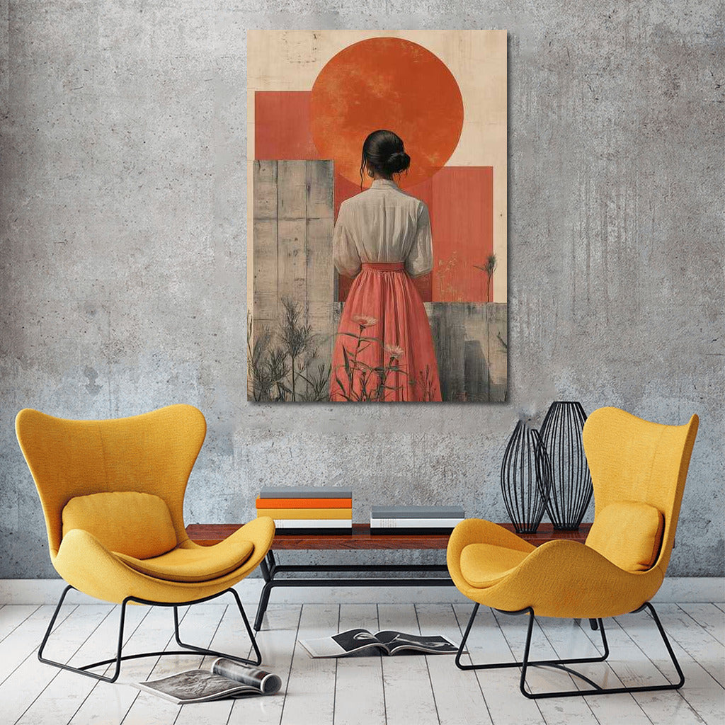 Red Circle: Japanese Minimalism and Tranquility