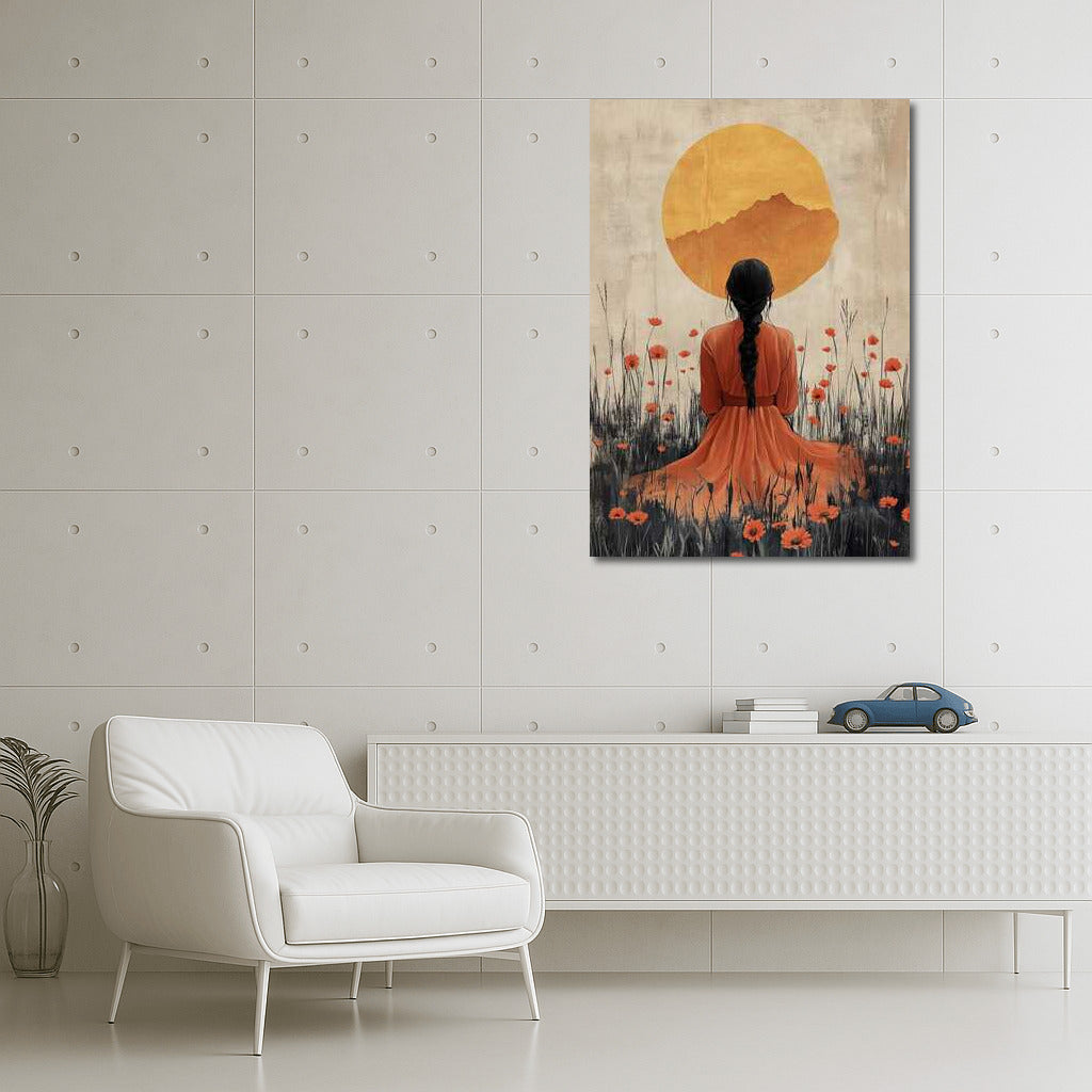 Sunset Harmony: Japanese Minimalism and Tranquility