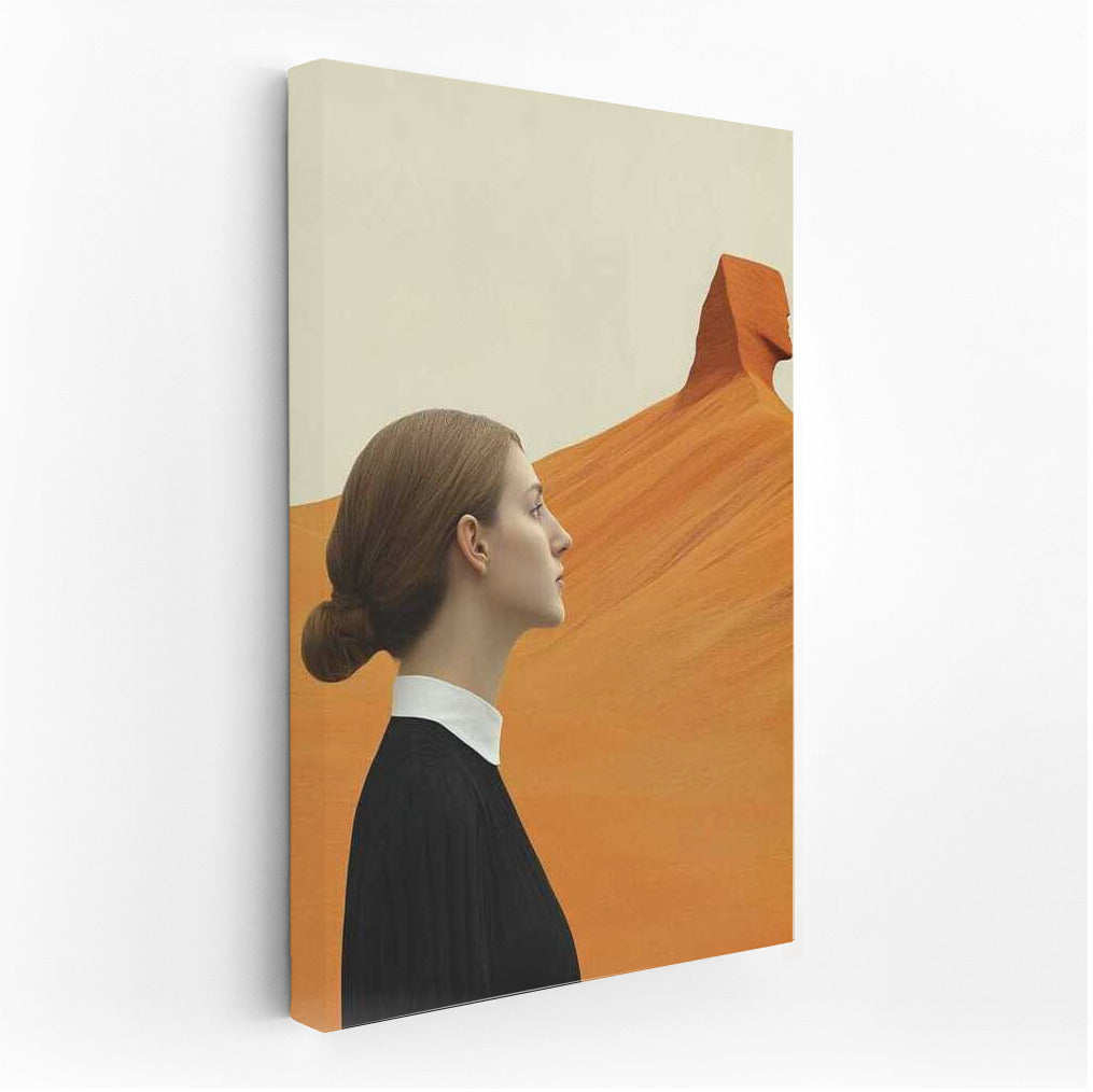 Surreal Figure in the Sand Dunes: A Journey into the World of Dreams