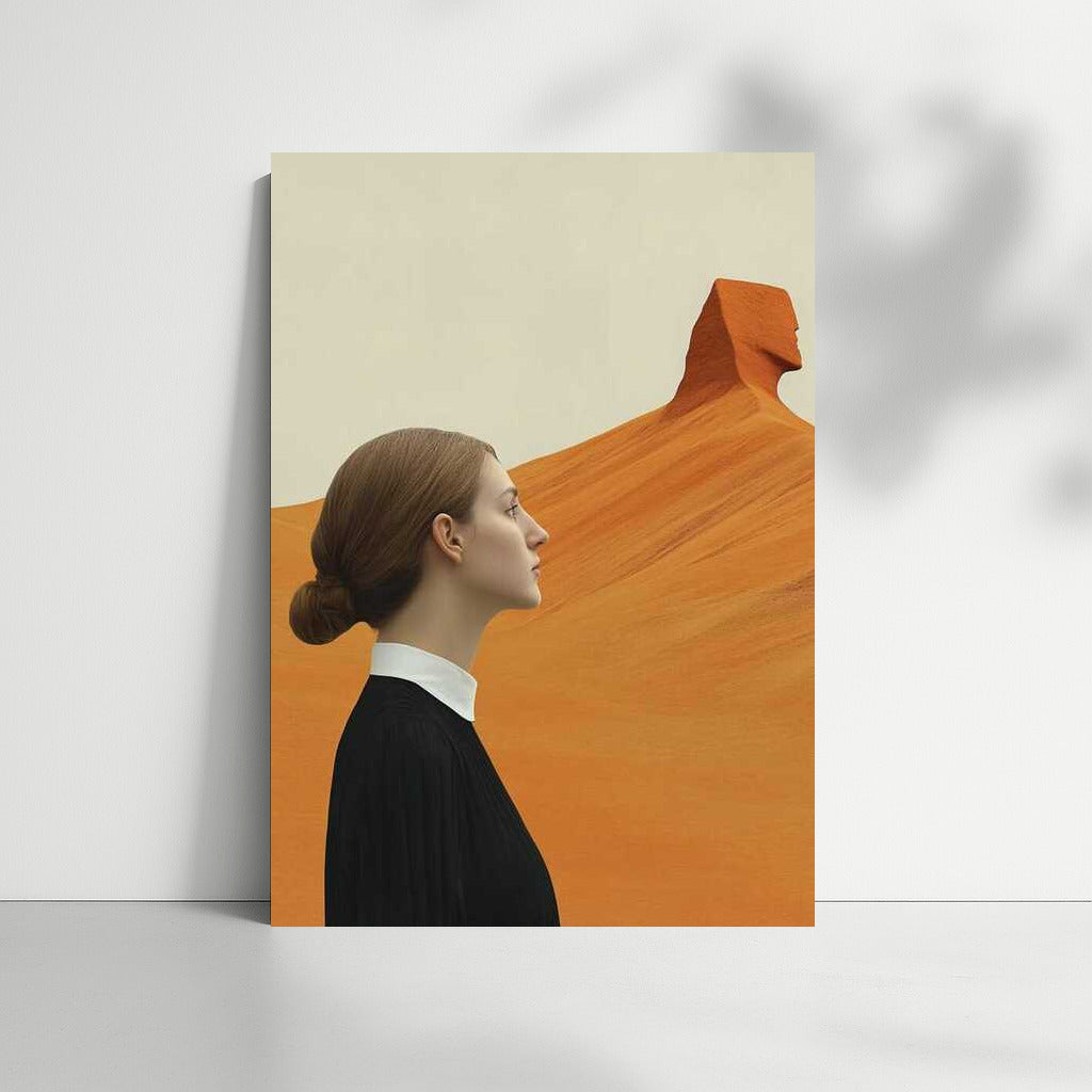 Surreal Figure in the Sand Dunes: A Journey into the World of Dreams