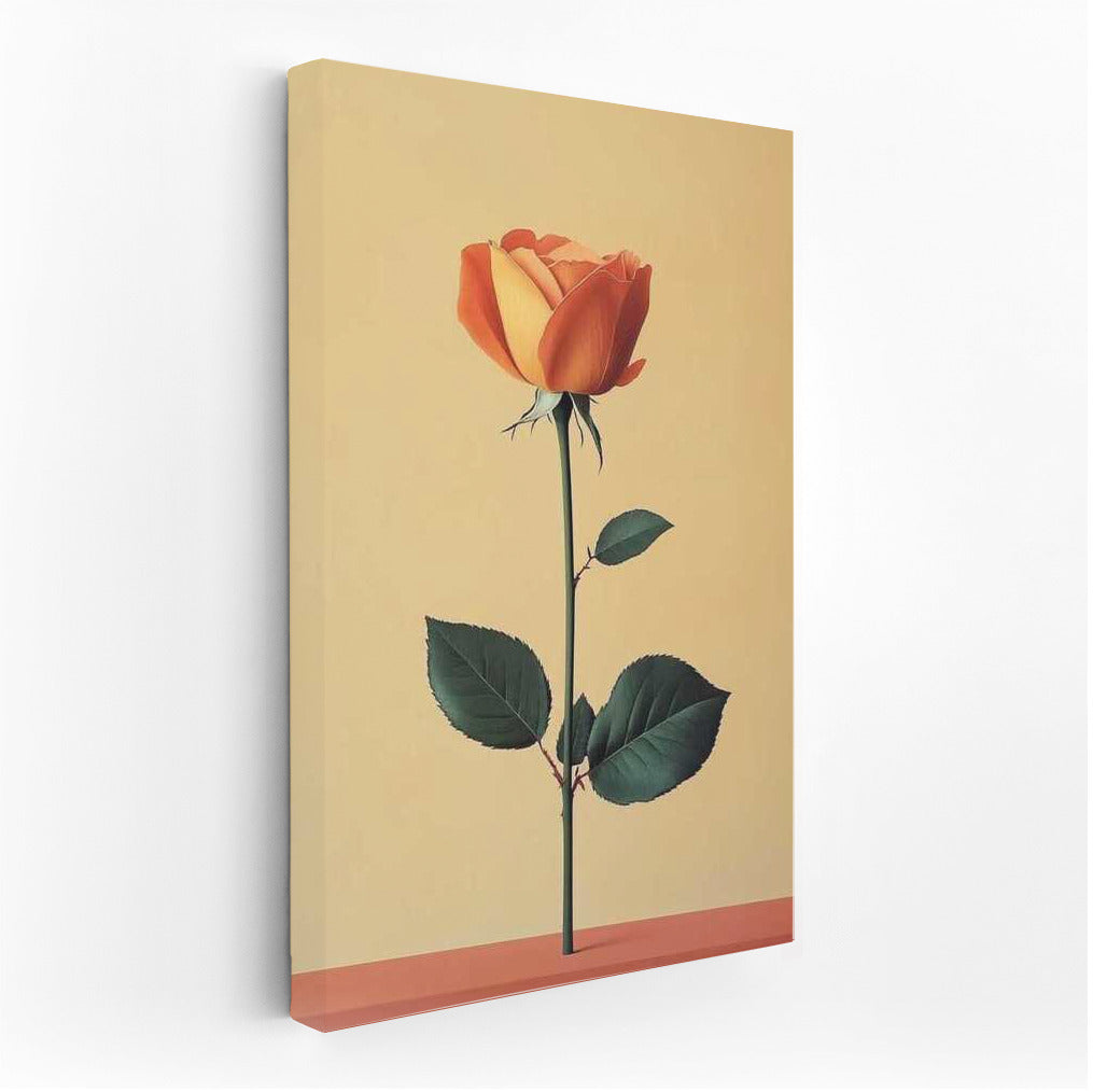 Refined Rose: Minimalistic Charm of Flowers