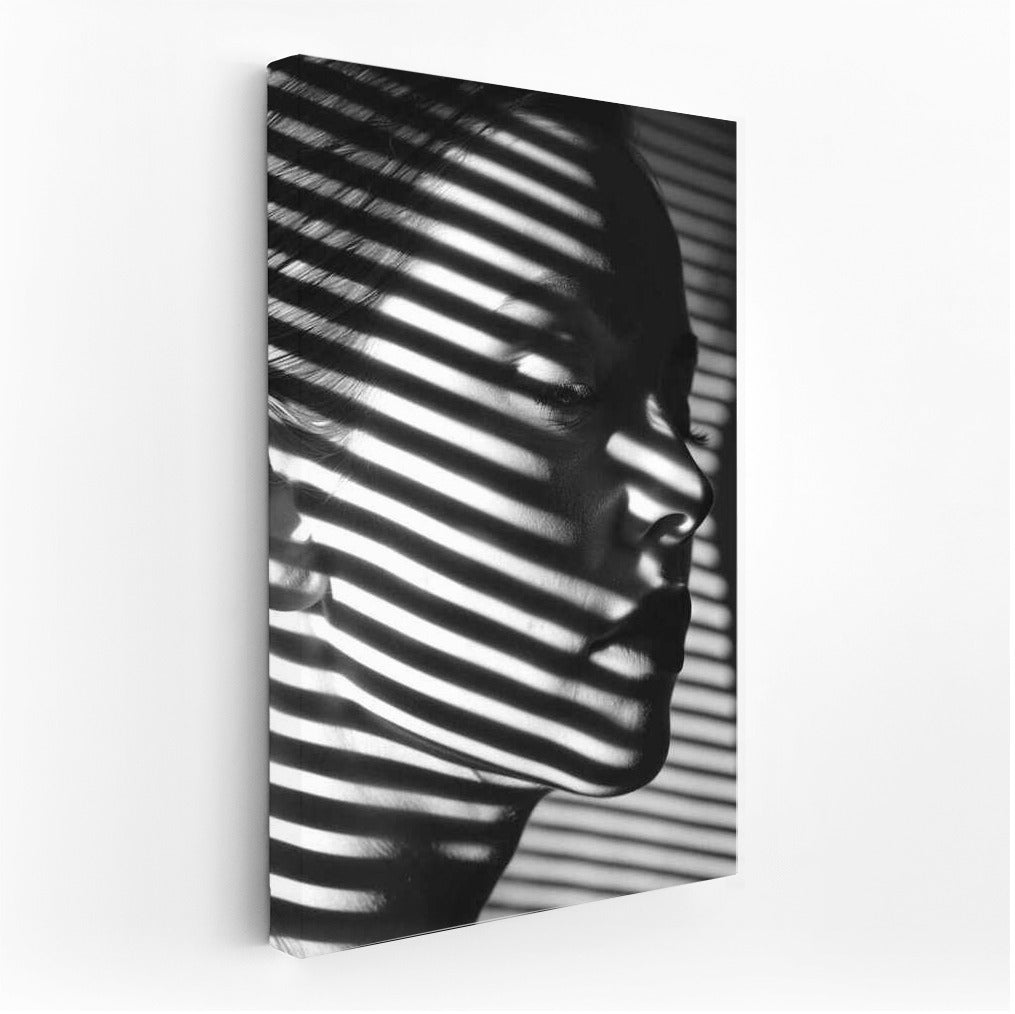 Mysterious Lines: Dance of Light and Shadow on the Face