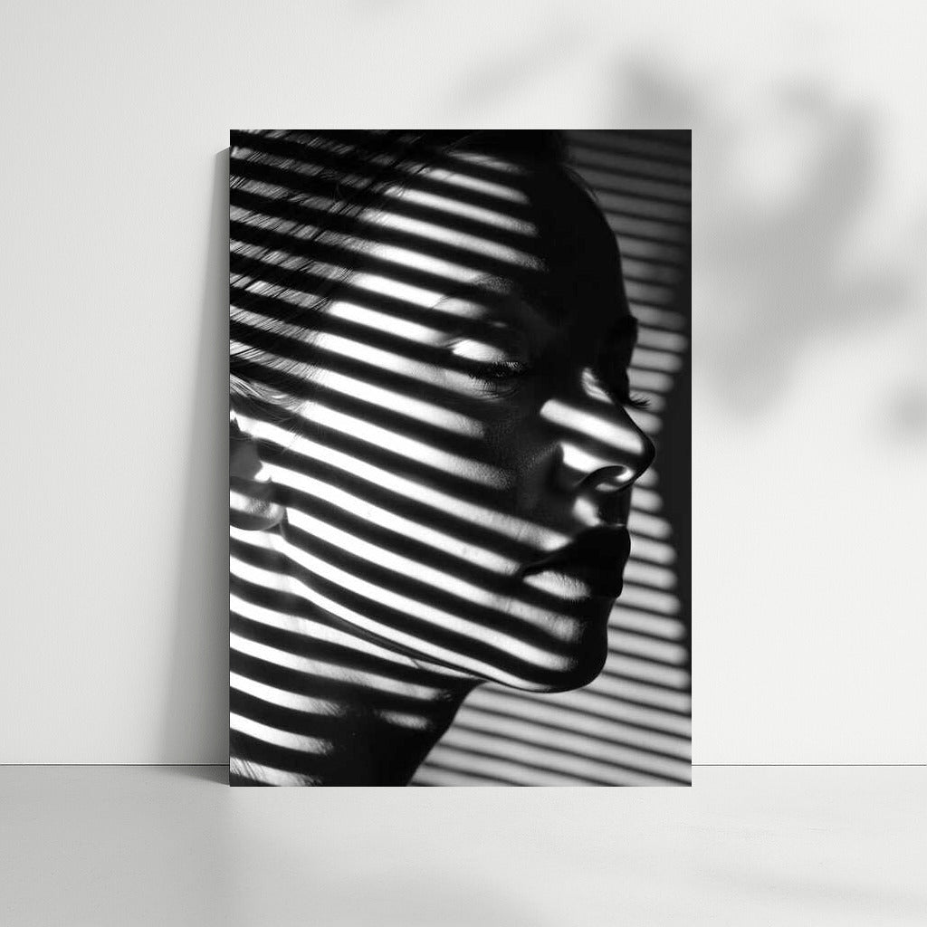 Mysterious Lines: Dance of Light and Shadow on the Face