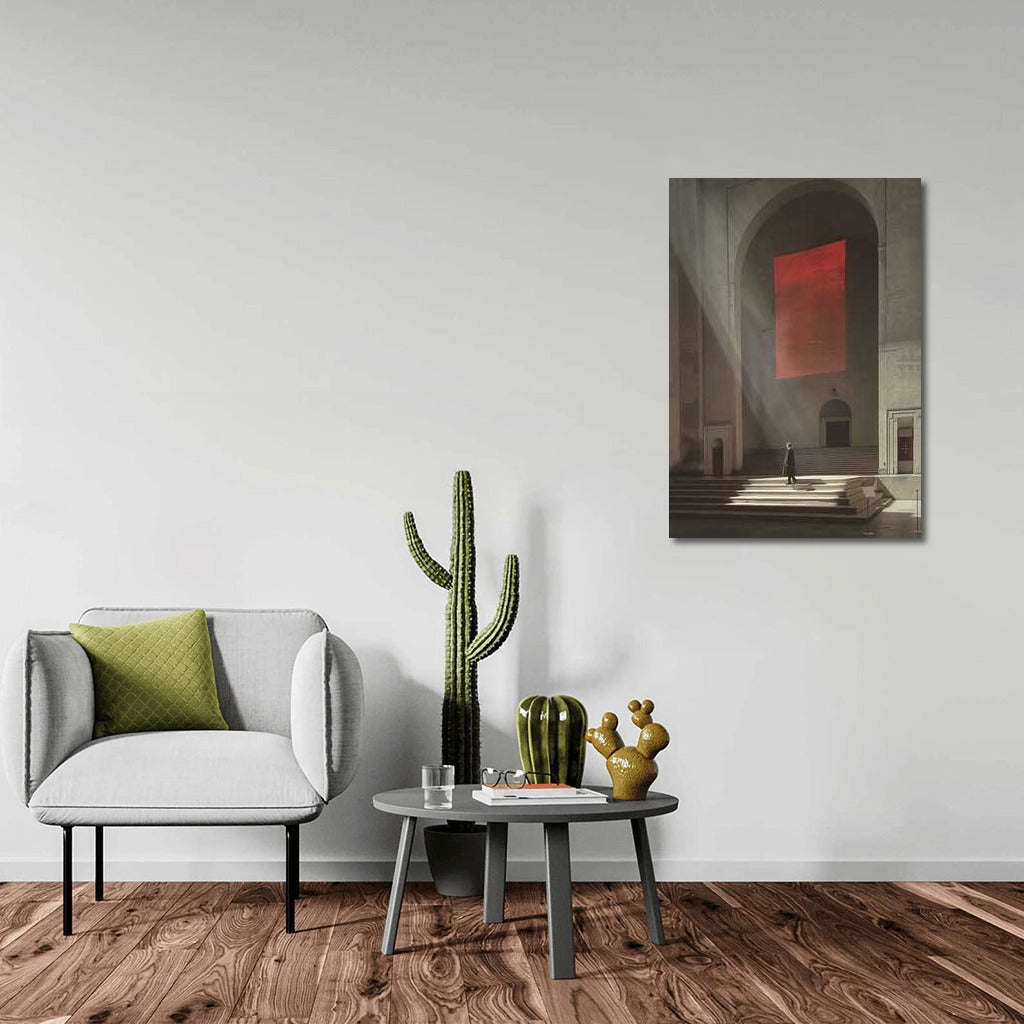 The Red Portal Mystery: Surreal Isometric Vision