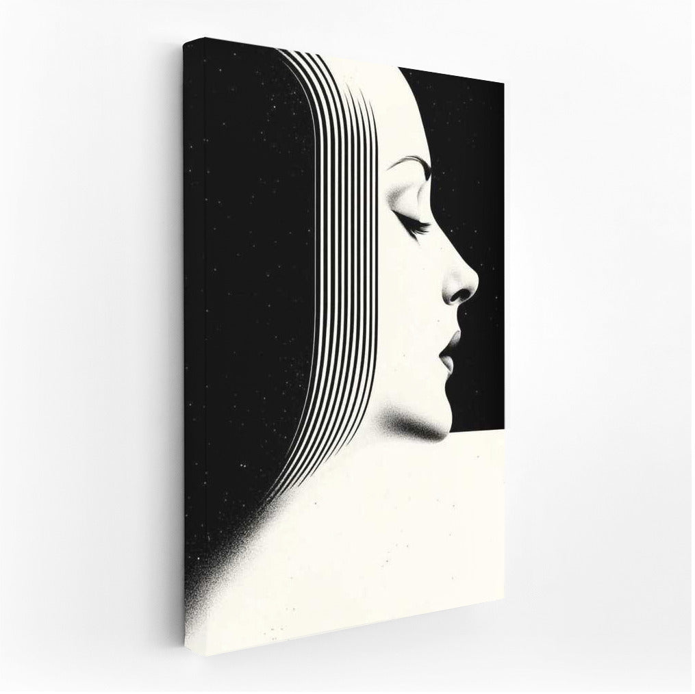 Grace of Surrealism: Abstract Profile Woman 2