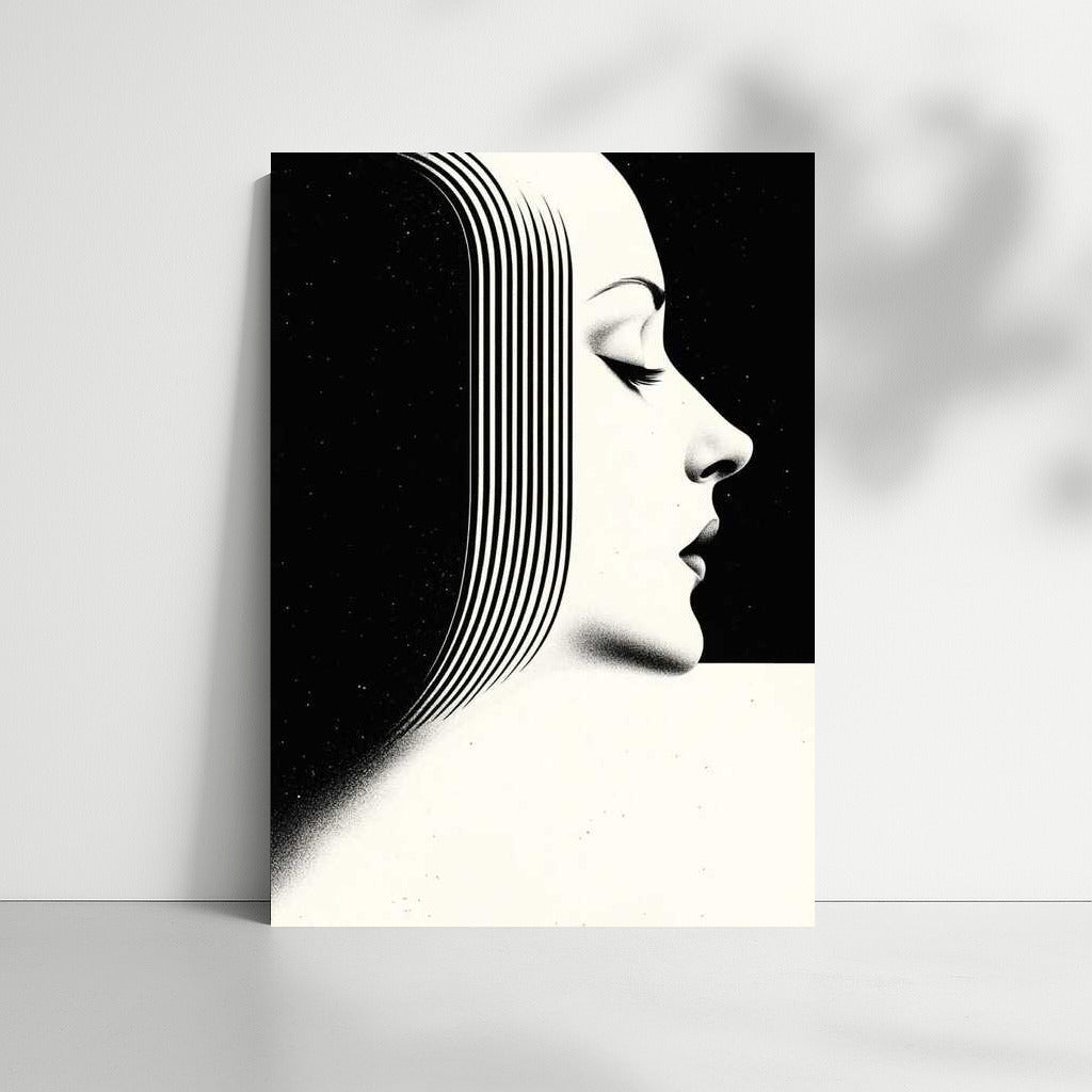 Grace of Surrealism: Abstract Profile Woman 2