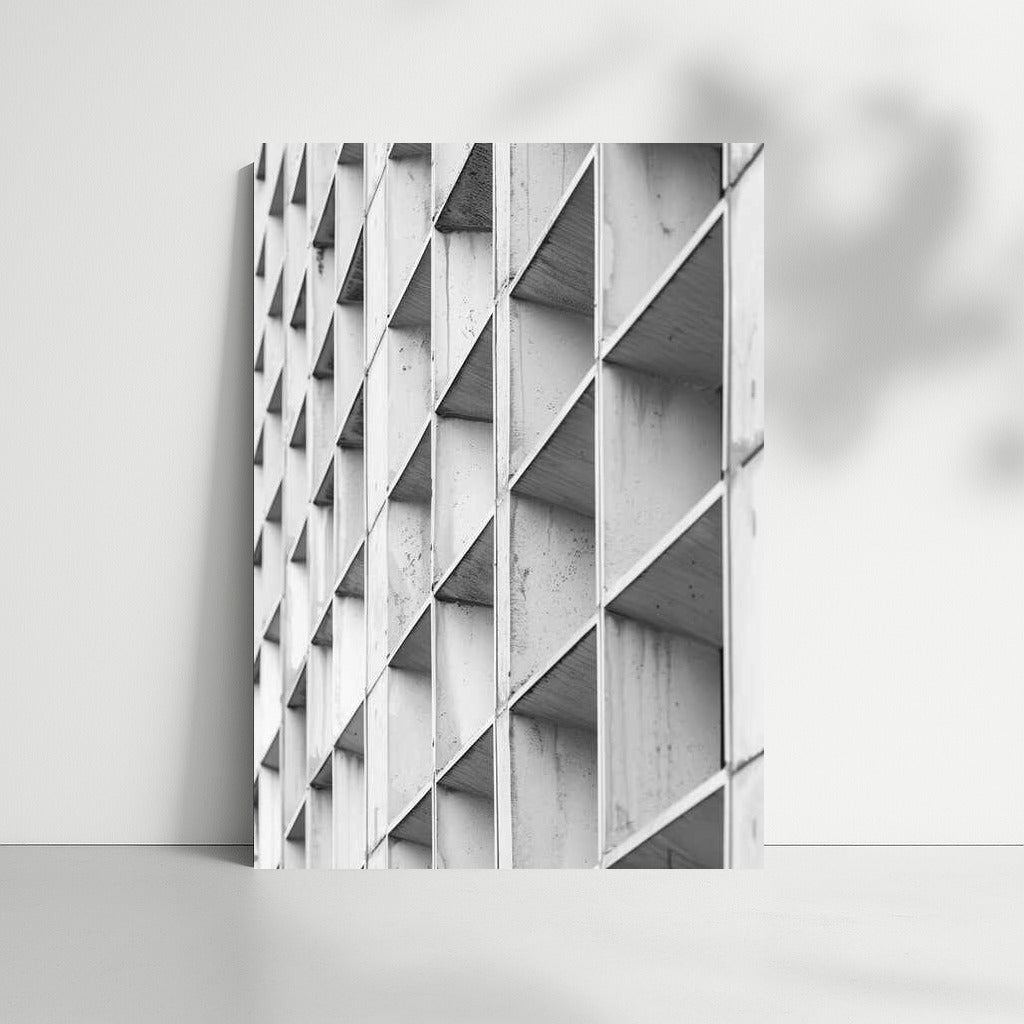 Architectural Symphony of Lines and Shadows: Abstract Wall Texture