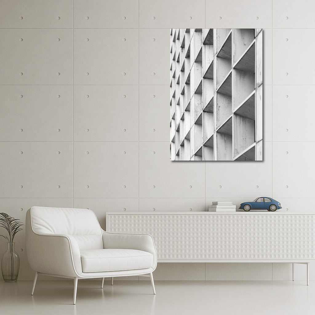 Architectural Symphony of Lines and Shadows: Abstract Wall Texture