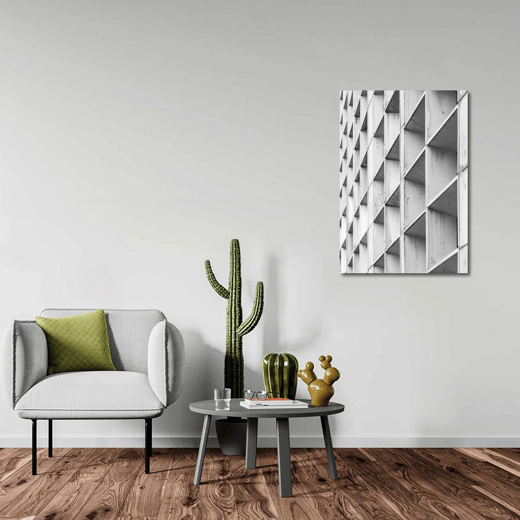 Architectural Symphony of Lines and Shadows: Abstract Wall Texture