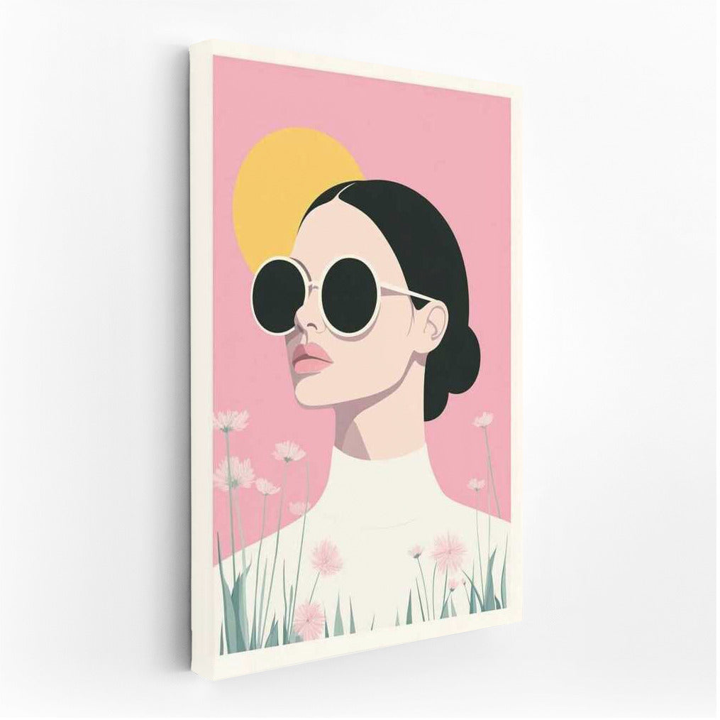 Confident Figure on a Bright Background: Minimalism Aesthetics