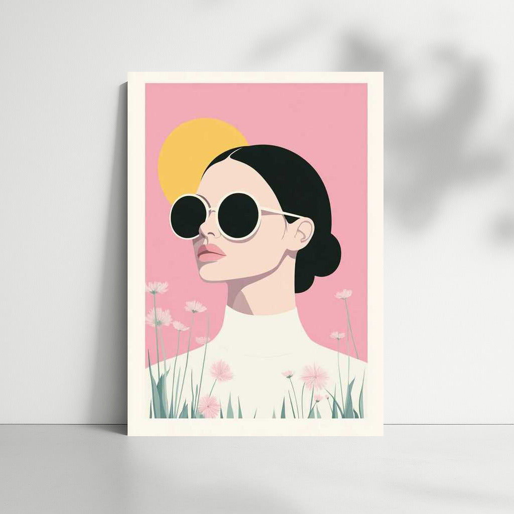 Confident Figure on a Bright Background: Minimalism Aesthetics