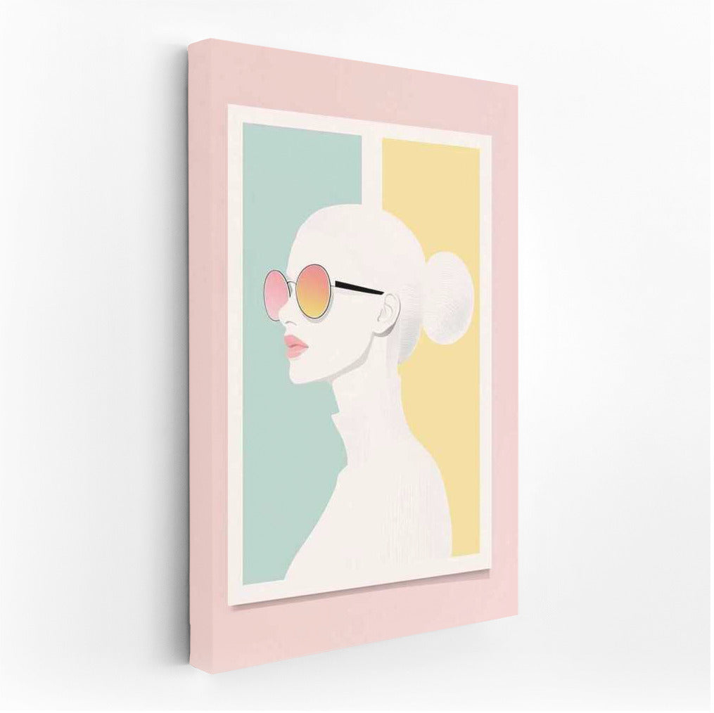 Profile in Glasses: Minimalism Aesthetics in Pastel Colors