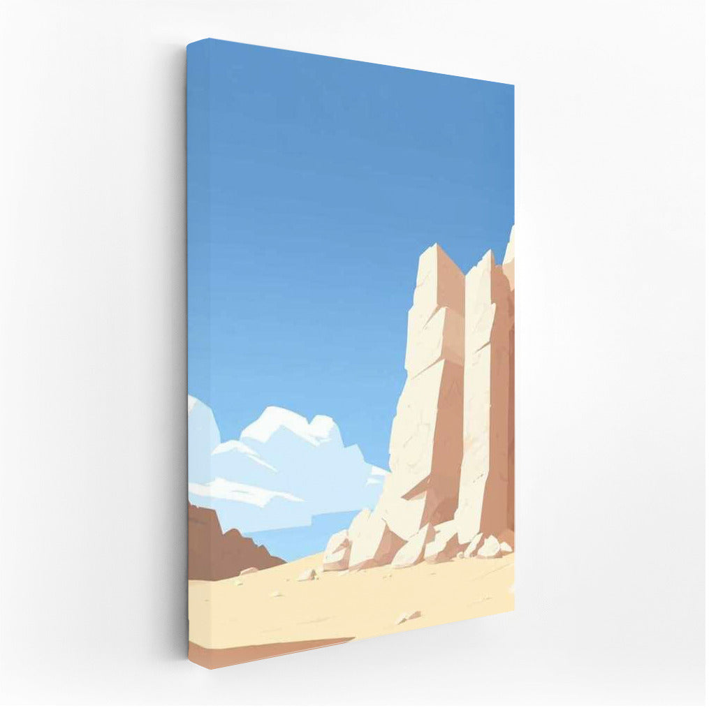 Silent Dance of White Rocks in the Desert: Minimalism