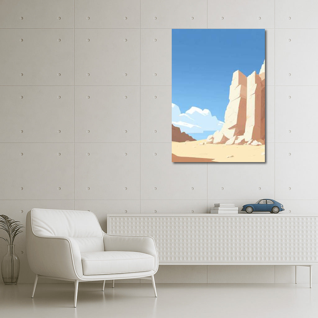 Silent Dance of White Rocks in the Desert: Minimalism
