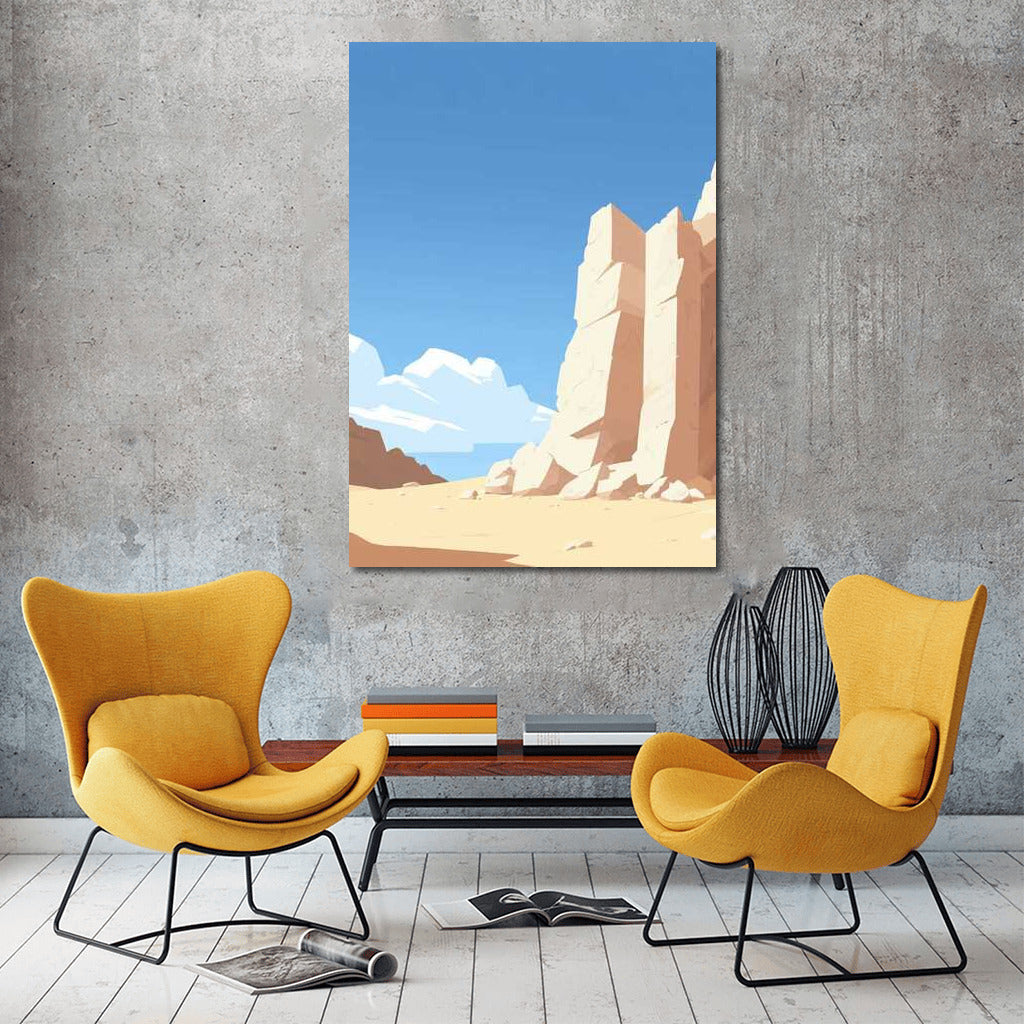 Silent Dance of White Rocks in the Desert: Minimalism