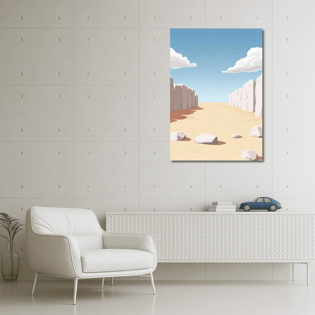 Silent Desert: White Rocks in Minimalism
