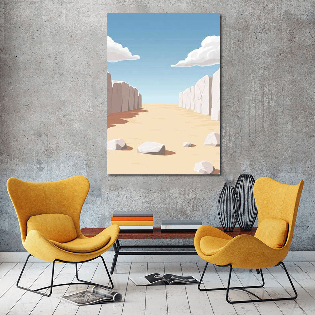 Silent Desert: White Rocks in Minimalism