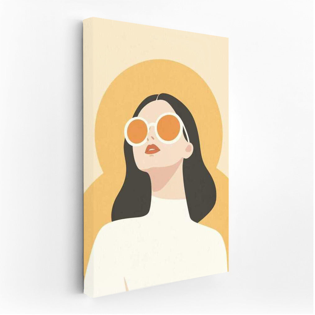 Sleek Figure in Glasses: Minimalism Aesthetics
