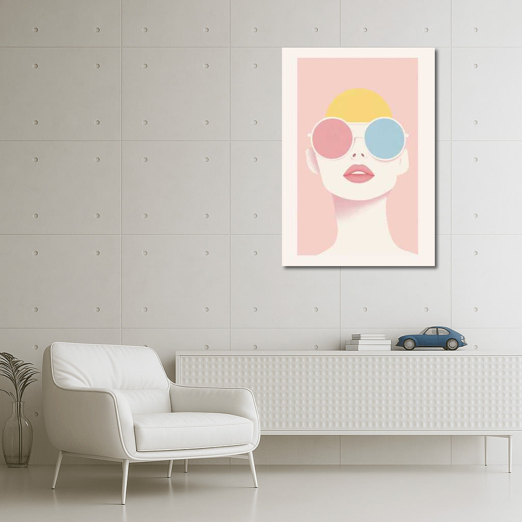 Contemporary Abstraction: Figure in Glasses - Aesthetic Minimalism