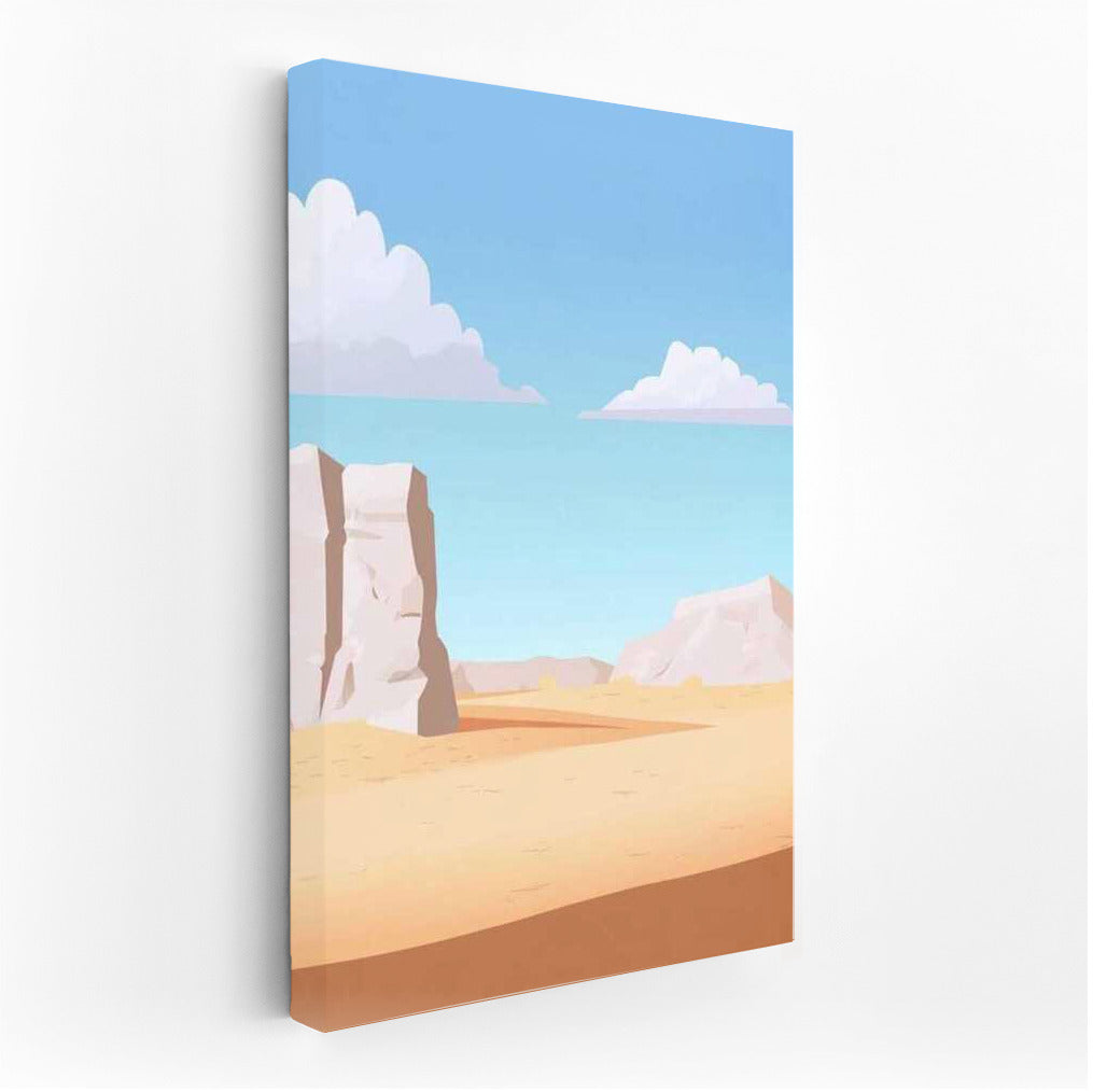 White Desert Rocks: Serenity of Heaven in Minimalism