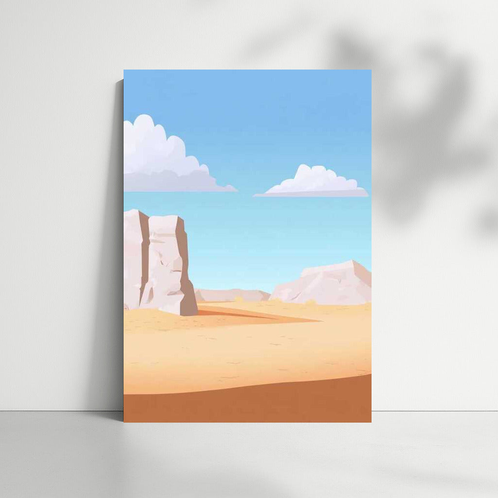 White Desert Rocks: Serenity of Heaven in Minimalism