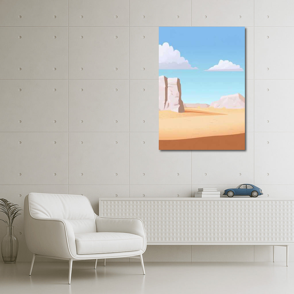 White Desert Rocks: Serenity of Heaven in Minimalism