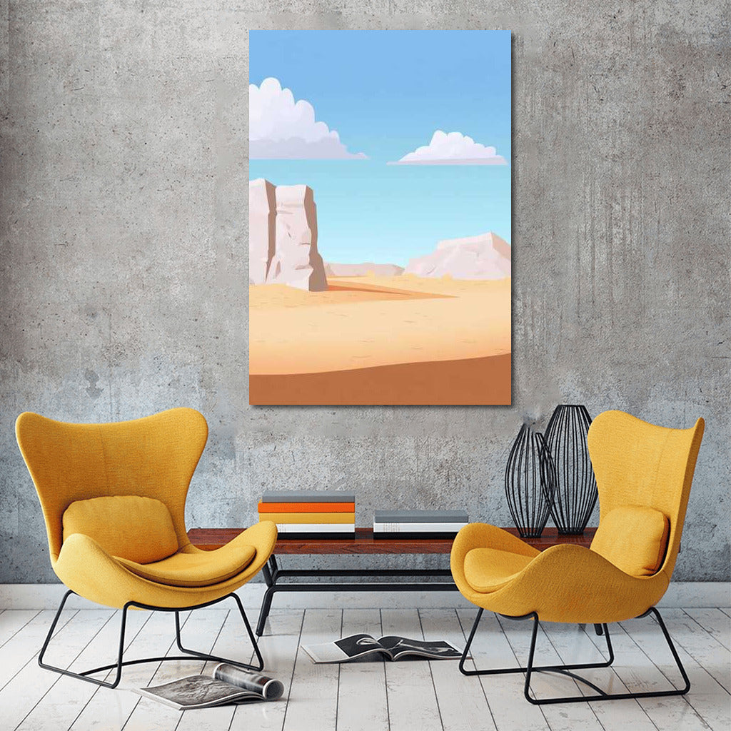 White Desert Rocks: Serenity of Heaven in Minimalism