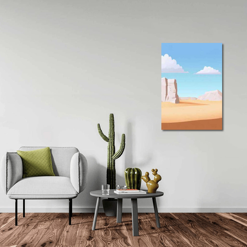 White Desert Rocks: Serenity of Heaven in Minimalism