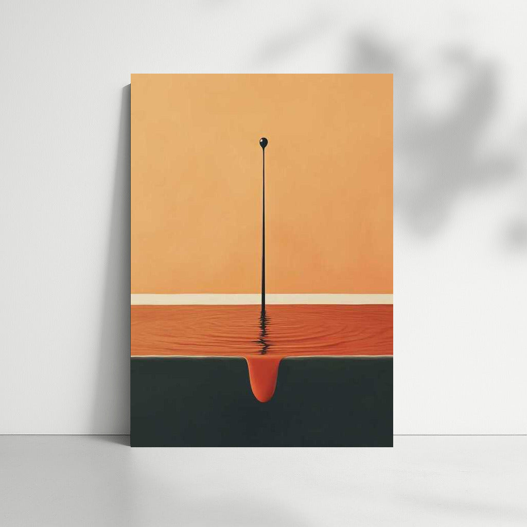 Orange Ripple and Drop: Minimal Photography