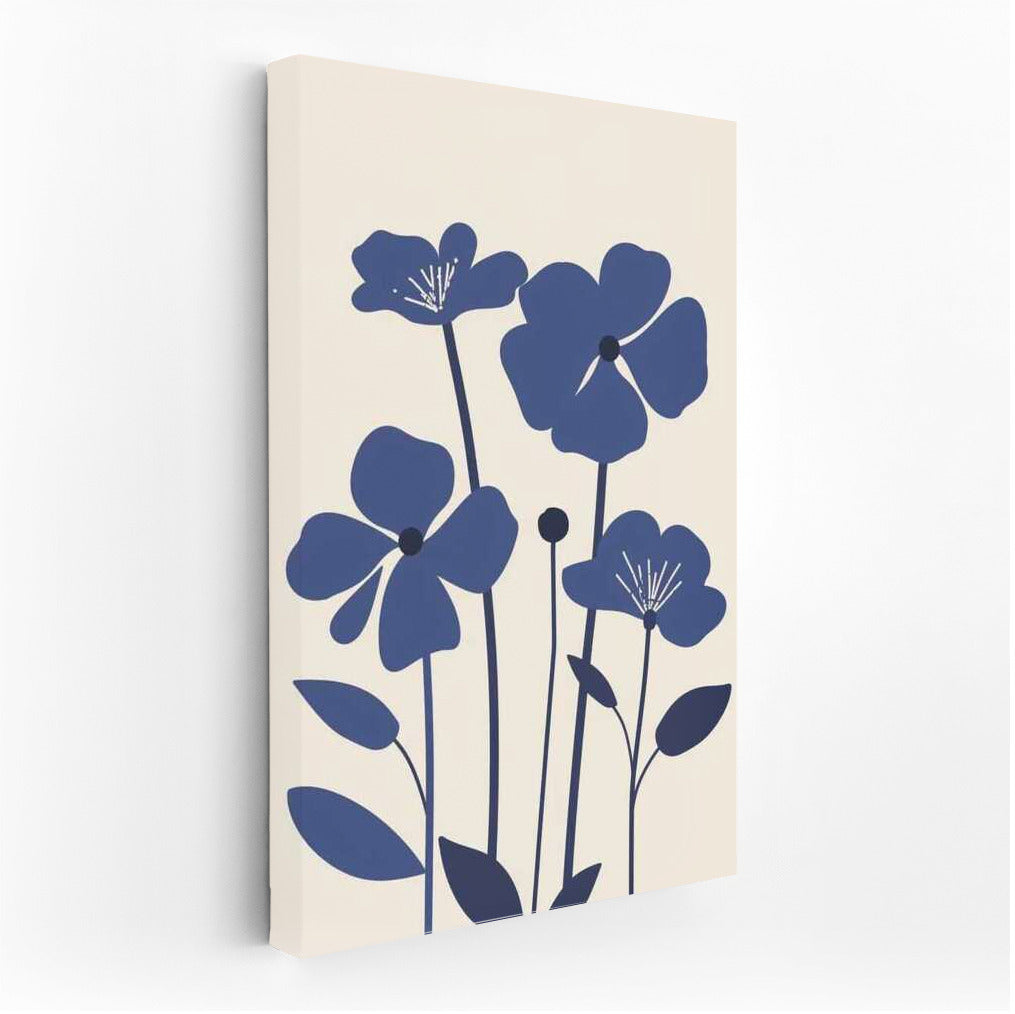 Blue Flowers: Elegant Minimalism for Interior