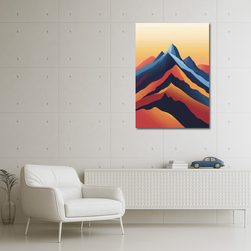 Abstract Mountains: Warm Gradients in Minimalism
