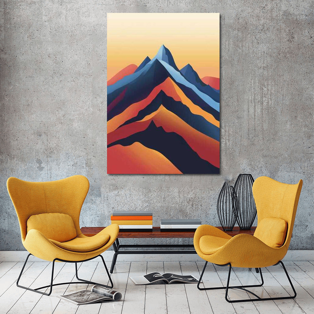 Abstract Mountains: Warm Gradients in Minimalism