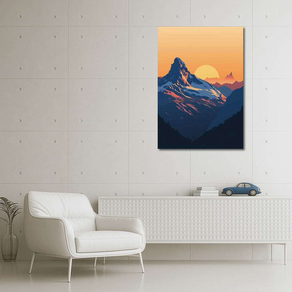 Sunrise in the Mountains: Minimalism and Tranquility