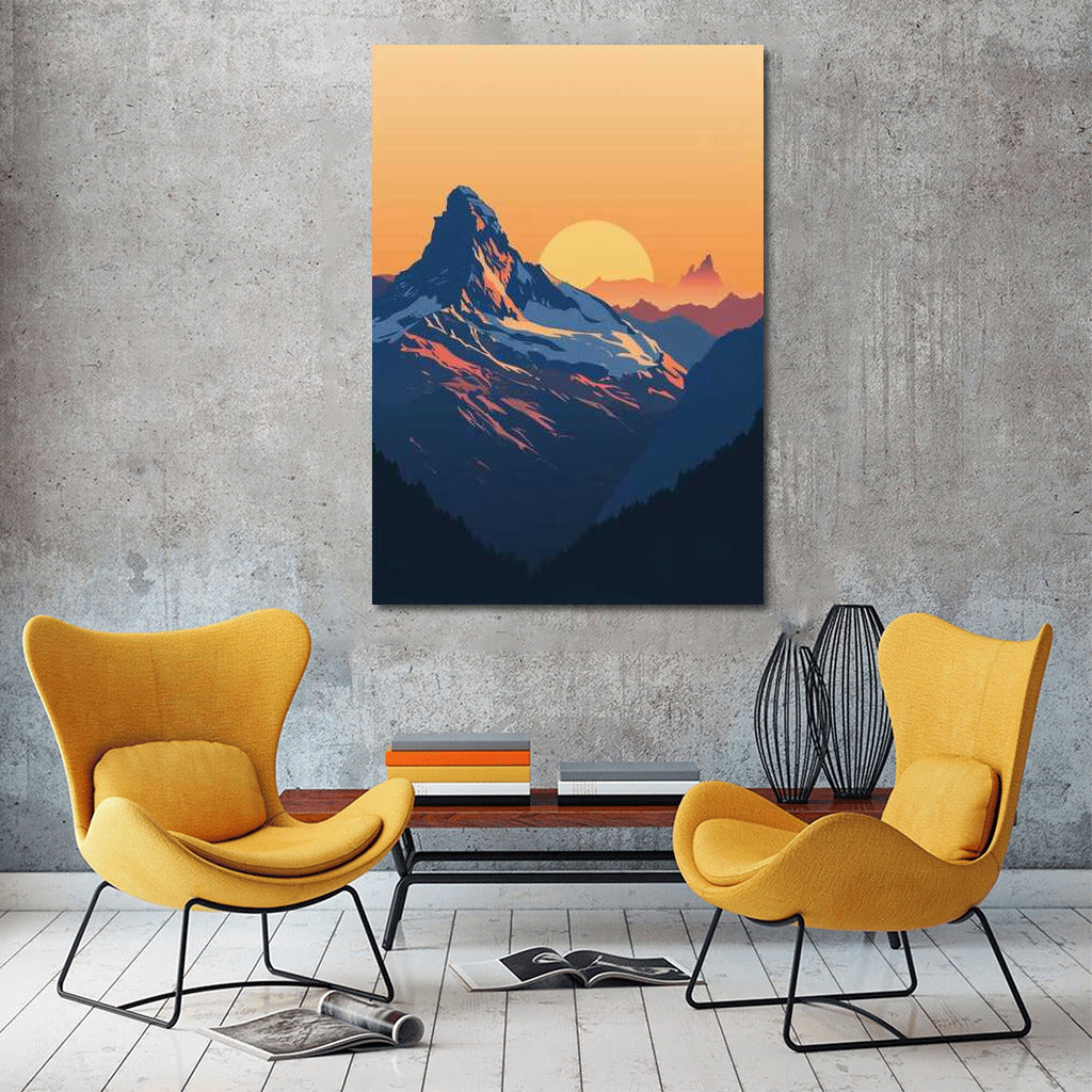 Sunrise in the Mountains: Minimalism and Tranquility