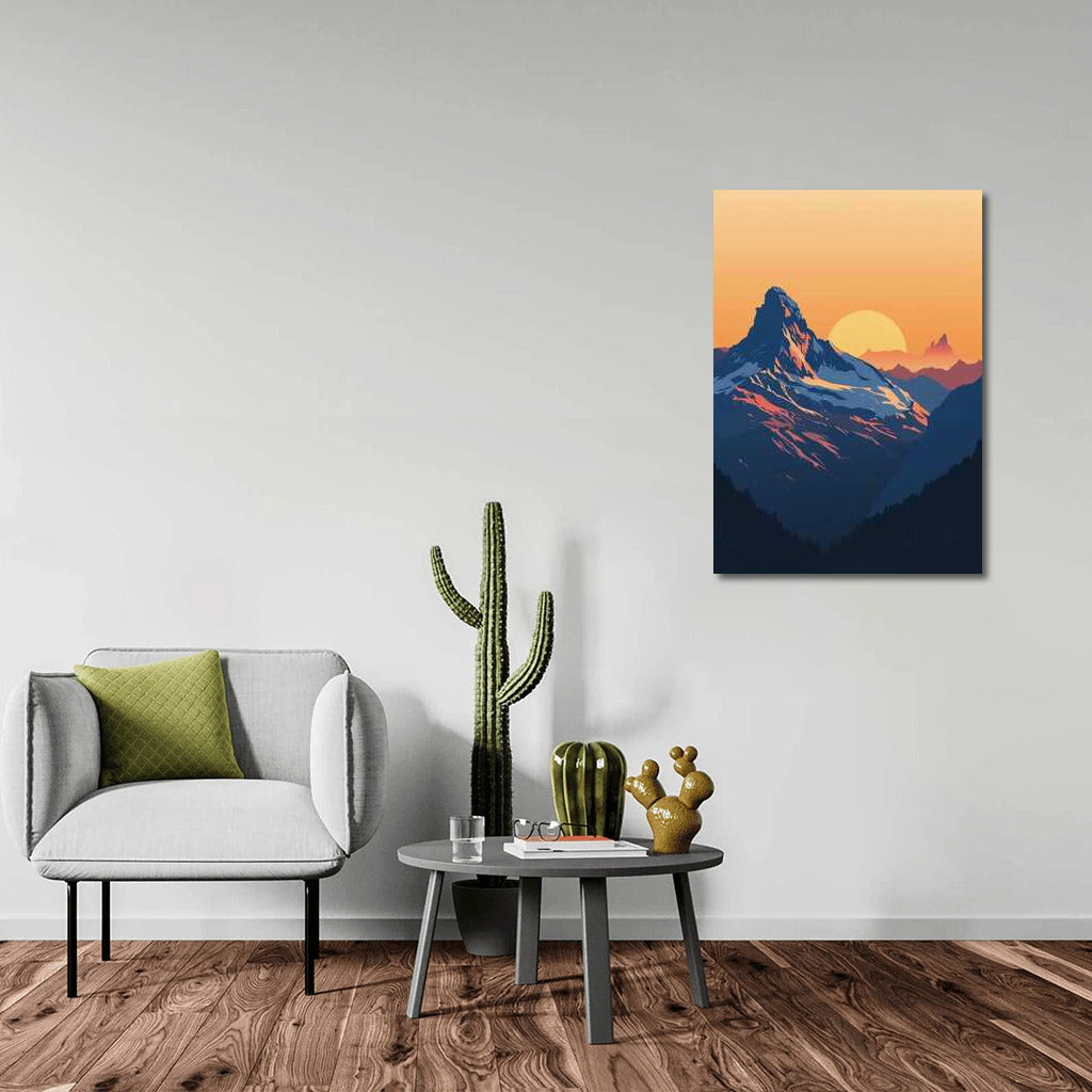 Sunrise in the Mountains: Minimalism and Tranquility