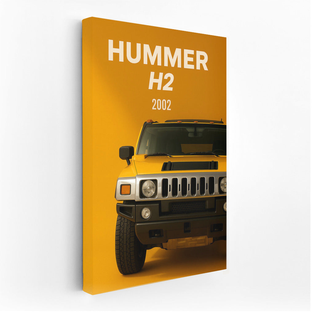 Bright Hummer H2 2002: Dynamics and Power on Canvas