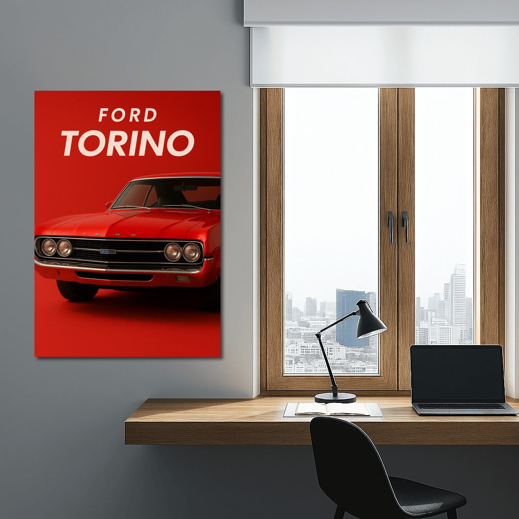 Retro Speed: Rich Red Ford Torino GT