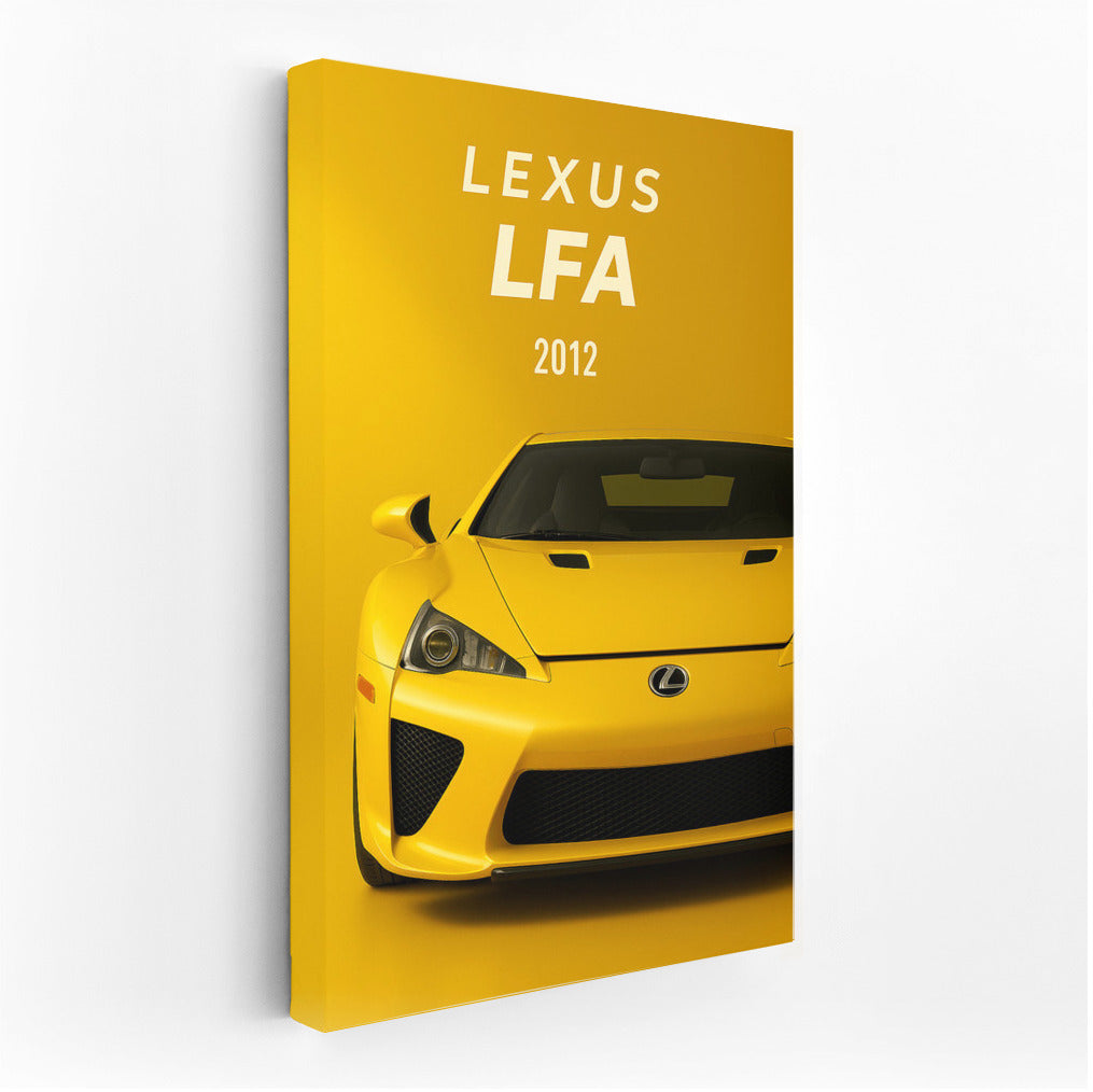 Lexus LFA 2012: Yellow Masterpiece on a Gold Background