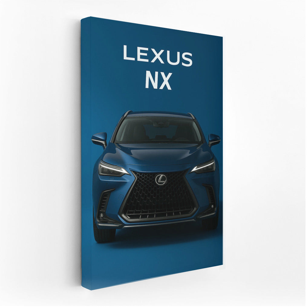 Lexus NX: Dynamics and Style on a Blue Background