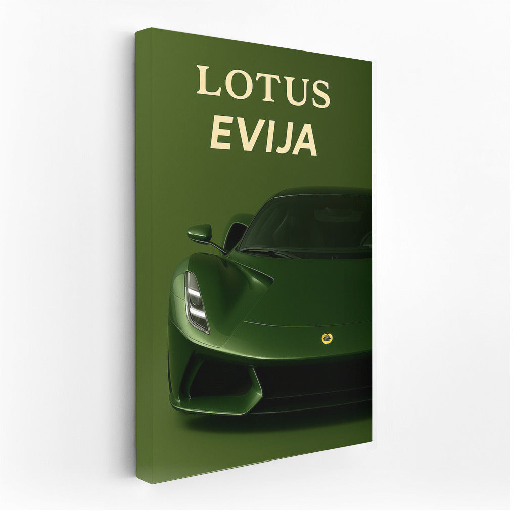 Lotus Evija: Elegant Sports Car Against a Green Background