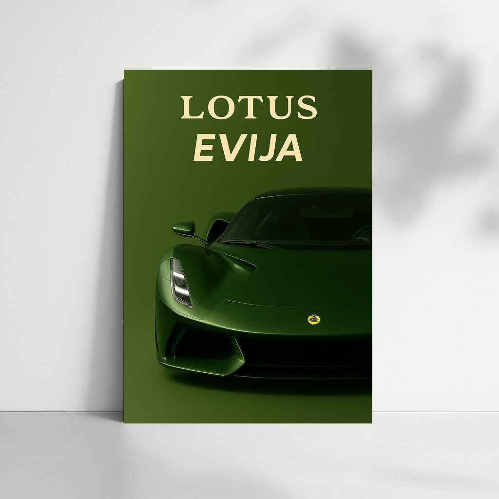 Lotus Evija: Elegant Sports Car Against a Green Background