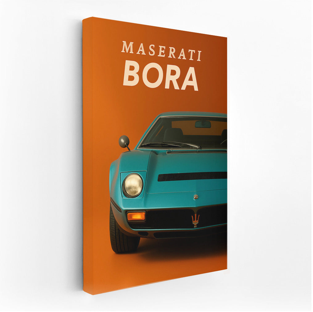 Maserati Bora on Orange Background: Elegance and Speed