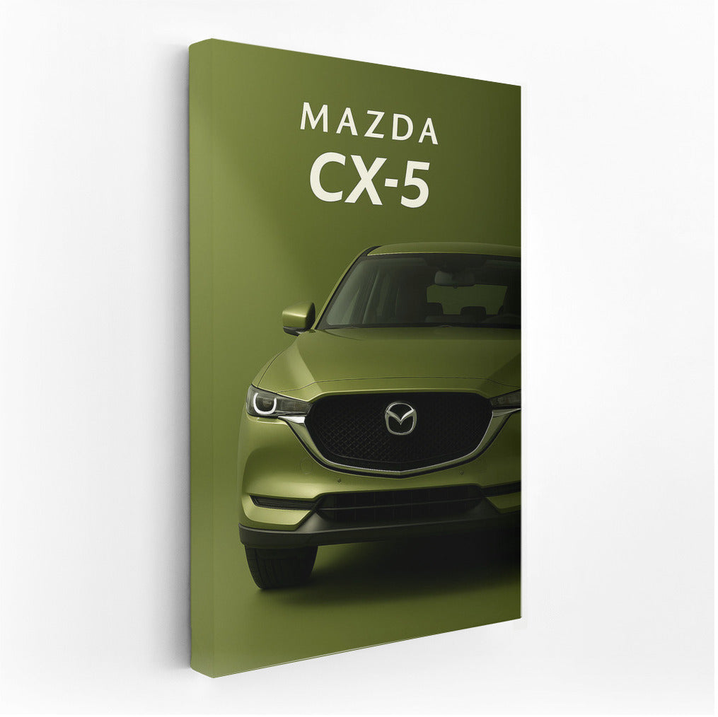 Elegant Dynamics Mazda CX-5 on Green Background: Style and Sophistication