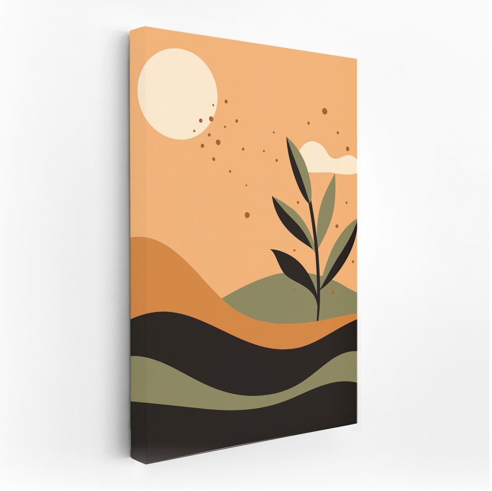Sunny Waves of Freedom: Boho Leaves and Harmony