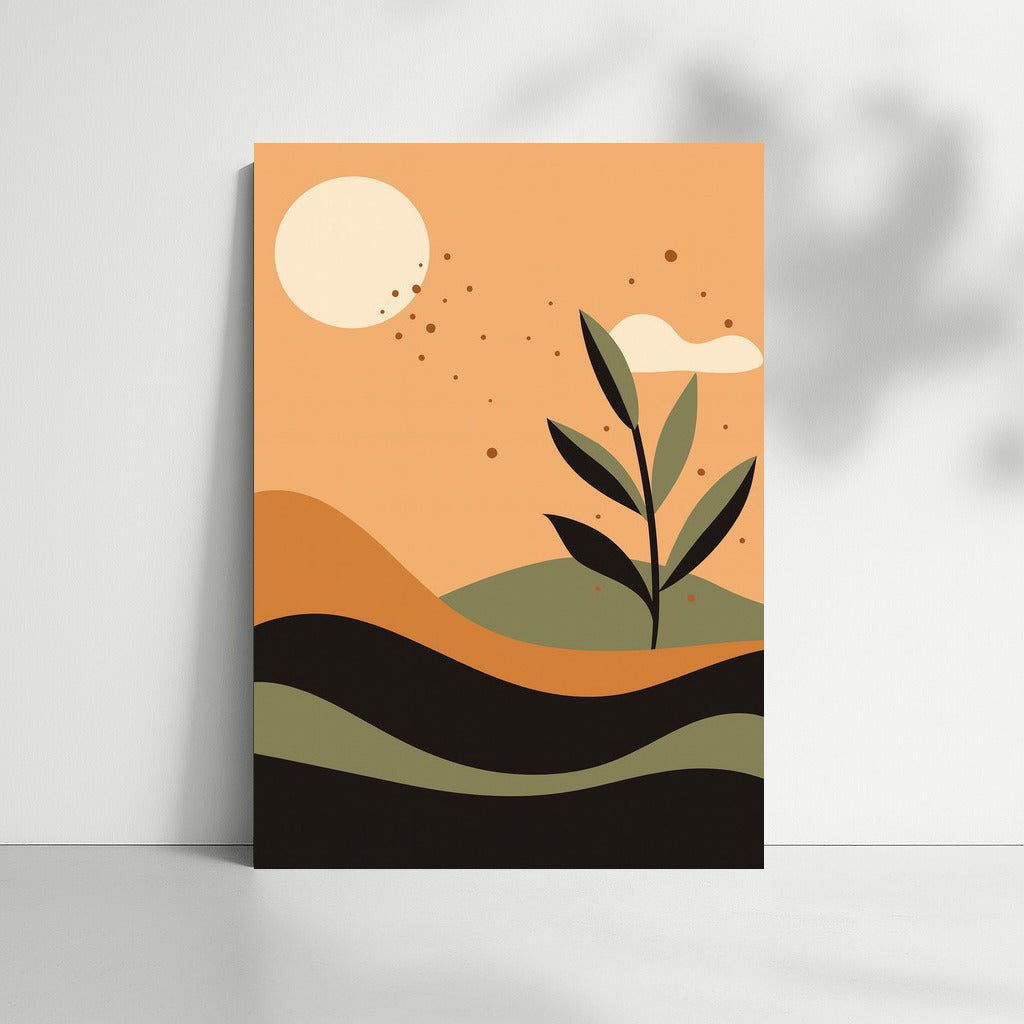 Sunny Waves of Freedom: Boho Leaves and Harmony