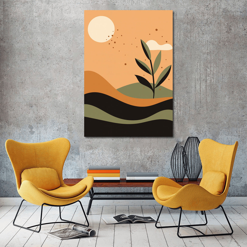 Sunny Waves of Freedom: Boho Leaves and Harmony