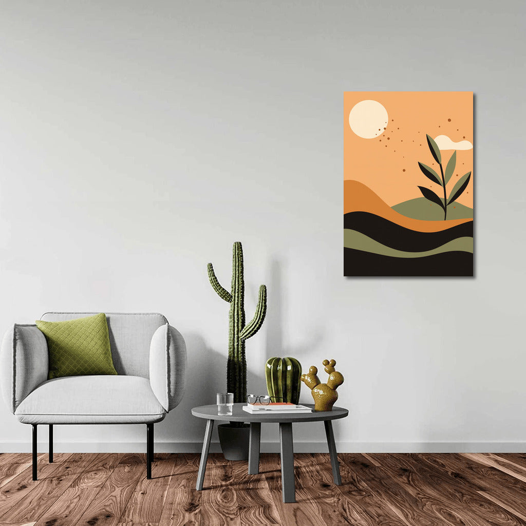 Sunny Waves of Freedom: Boho Leaves and Harmony