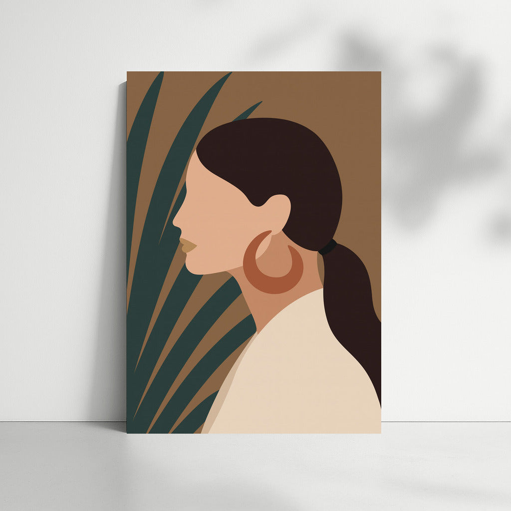 Mysterious Silhouette in Natural Shades: Boho Elegance